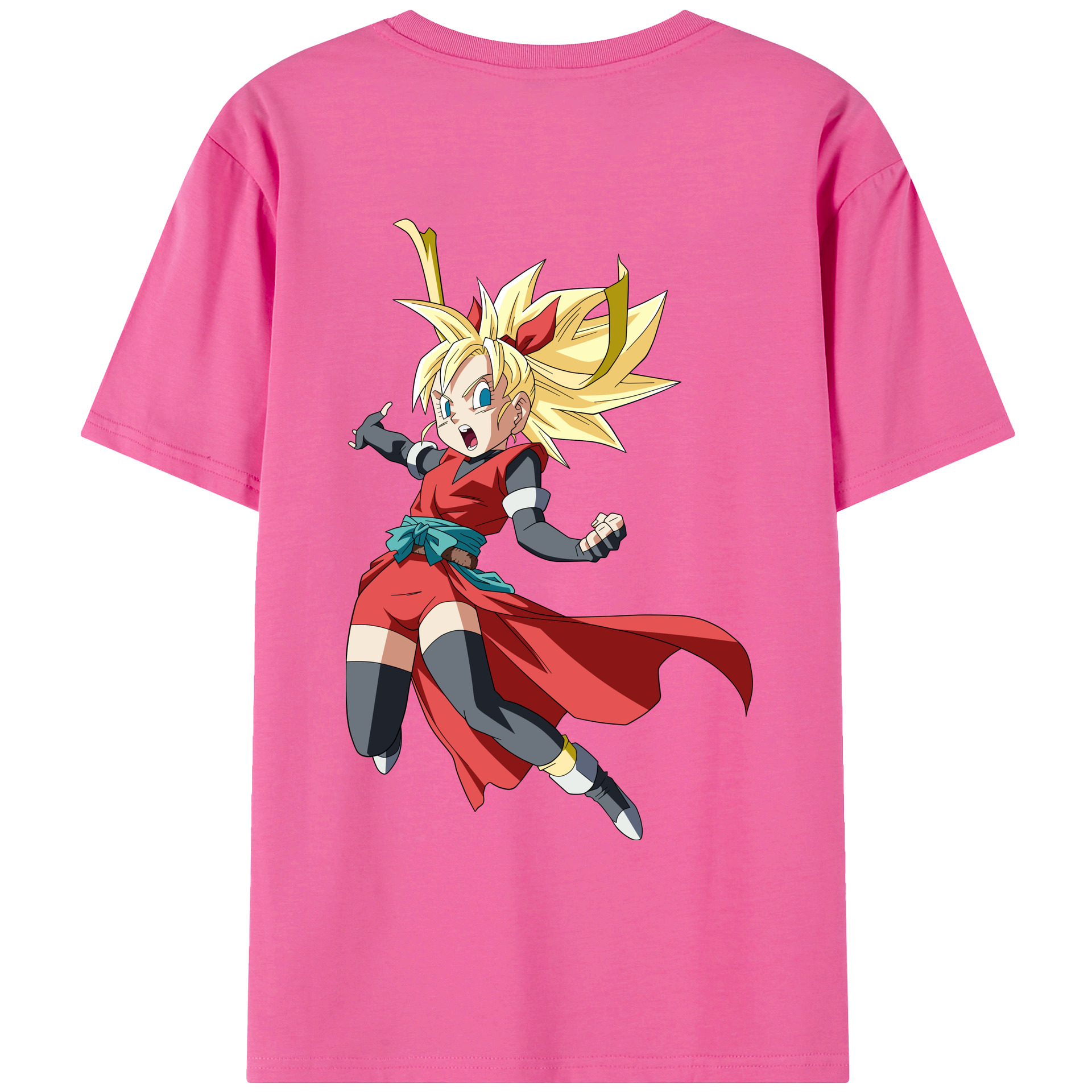 （画像用） ドラゴンボール カリフラ DRAGON BALL Caulifla レディース半袖Tシャツ(バックプリント)